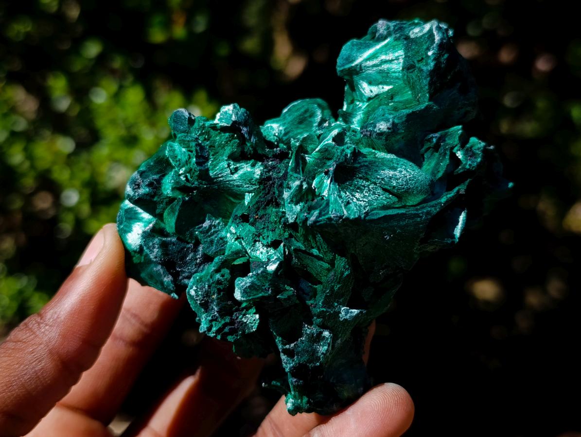 Natural Silky Malachite Specimens x 6 From Kasompe, Congo