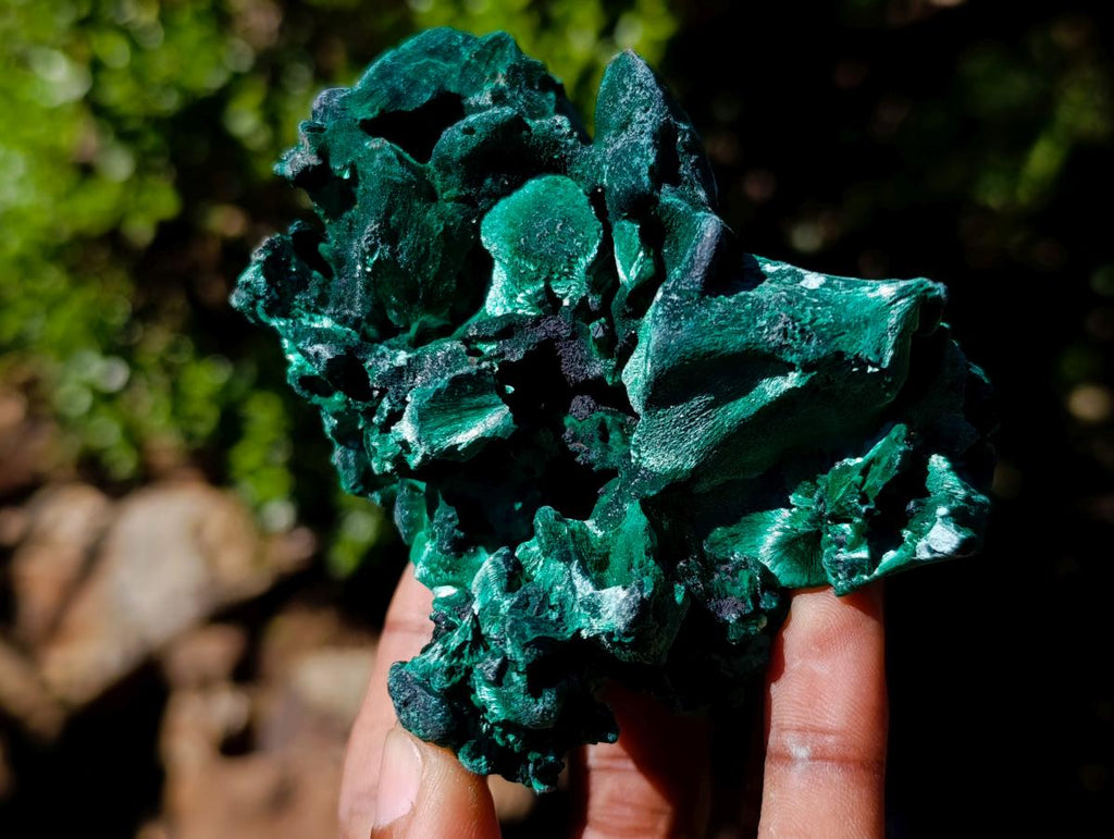 Natural Silky Malachite Specimens x 6 From Kasompe, Congo