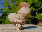 Natural Large Stacked Rhombohedral Calcite Clusters with Phosphorus Aragonite x 2 From Albert's Mountain, Lesotho