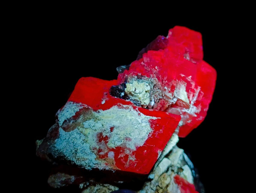 Natural Large Stacked Rhombohedral Calcite Clusters with Phosphorus Aragonite x 2 From Albert's Mountain, Lesotho