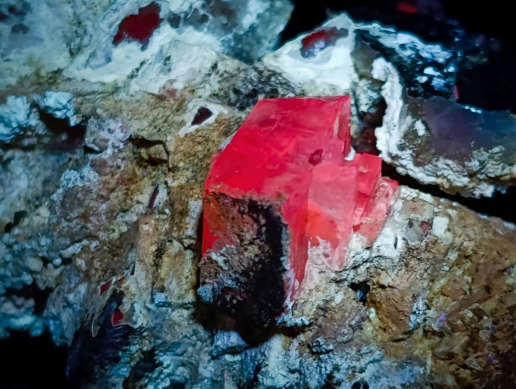 Natural Large Stacked Rhombohedral Calcite Clusters with Phosphorus Aragonite x 2 From Albert's Mountain, Lesotho