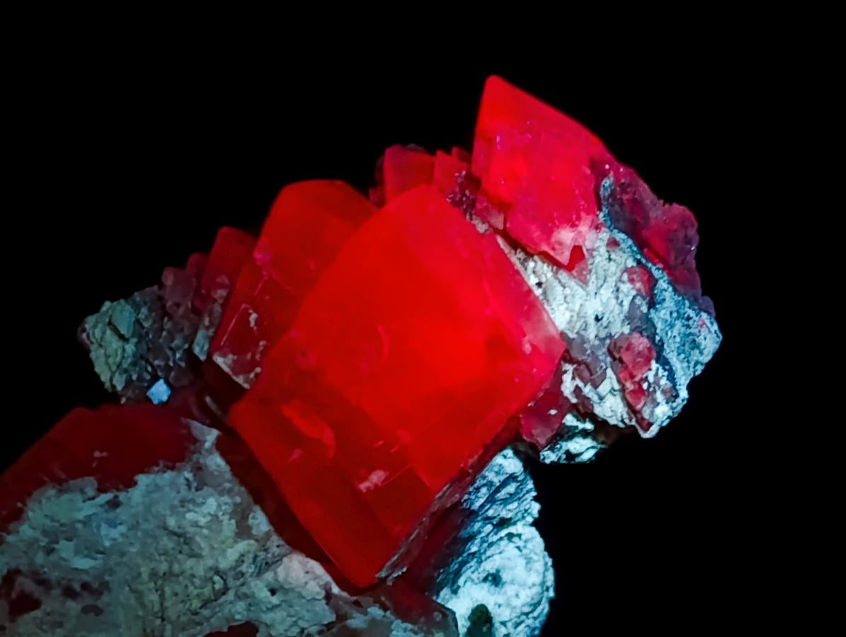 Natural Large Stacked Rhombohedral Calcite Clusters with Phosphorus Aragonite x 2 From Albert's Mountain, Lesotho