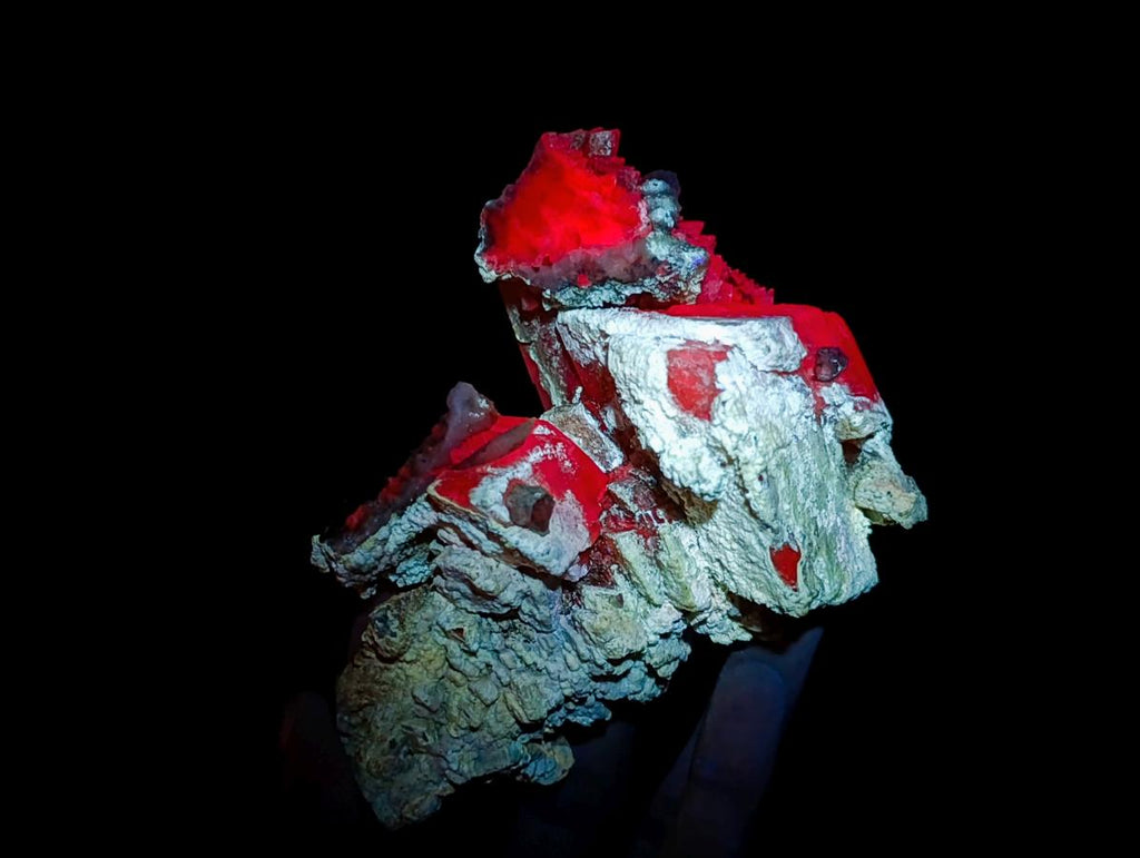 Natural Large Stacked Rhombohedral Calcite Clusters with Phosphorus Aragonite x 2 From Albert's Mountain, Lesotho