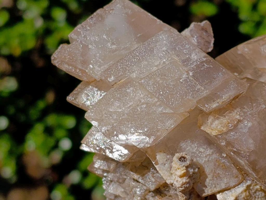 Natural Large Stacked Rhombohedral Calcite Clusters with Phosphorus Aragonite x 2 From Albert's Mountain, Lesotho