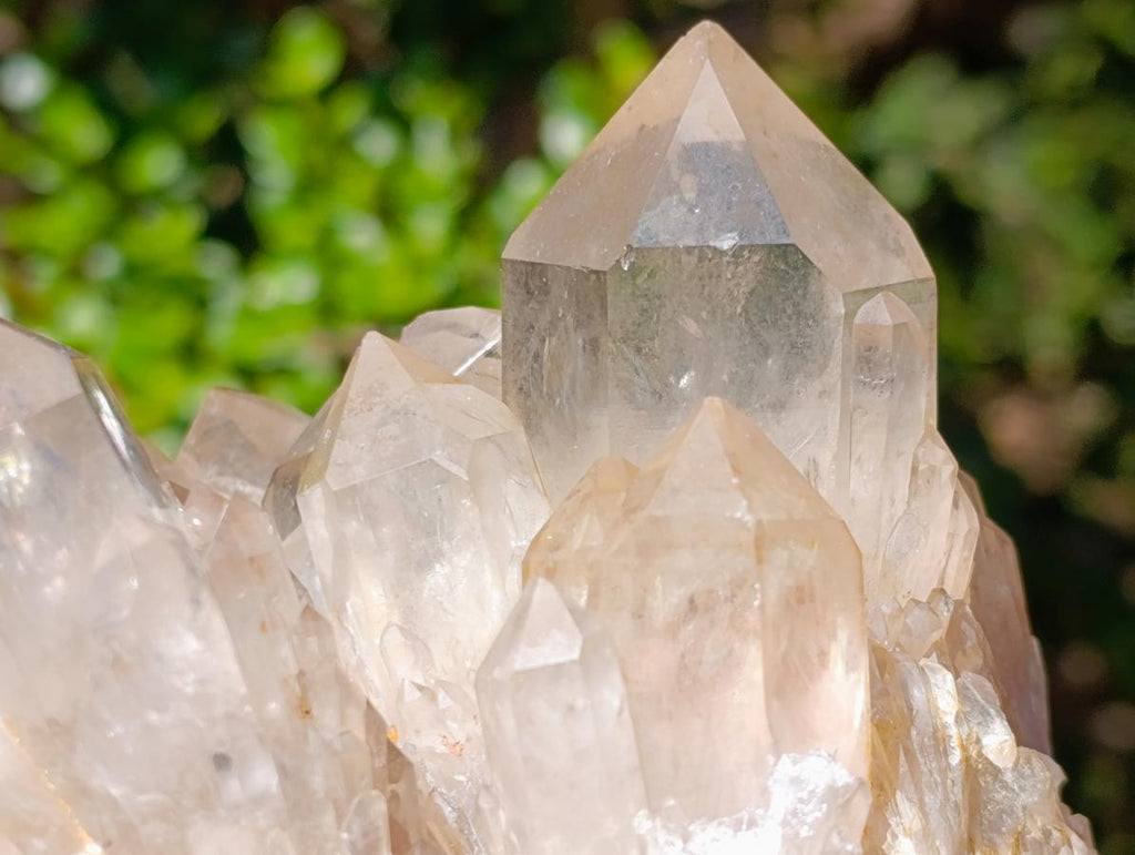 Natural Clear Smokey Pale Citrine Quartz Clusters x 2 From Luena, Congo