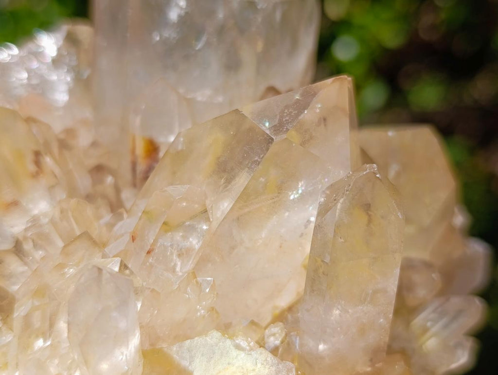 Natural Clear Smokey Pale Citrine Quartz Clusters x 2 From Luena, Congo