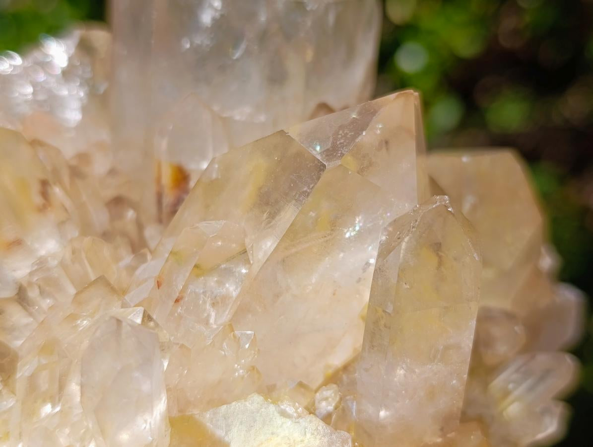 Natural Clear Smokey Pale Citrine Quartz Clusters x 2 From Luena, Congo