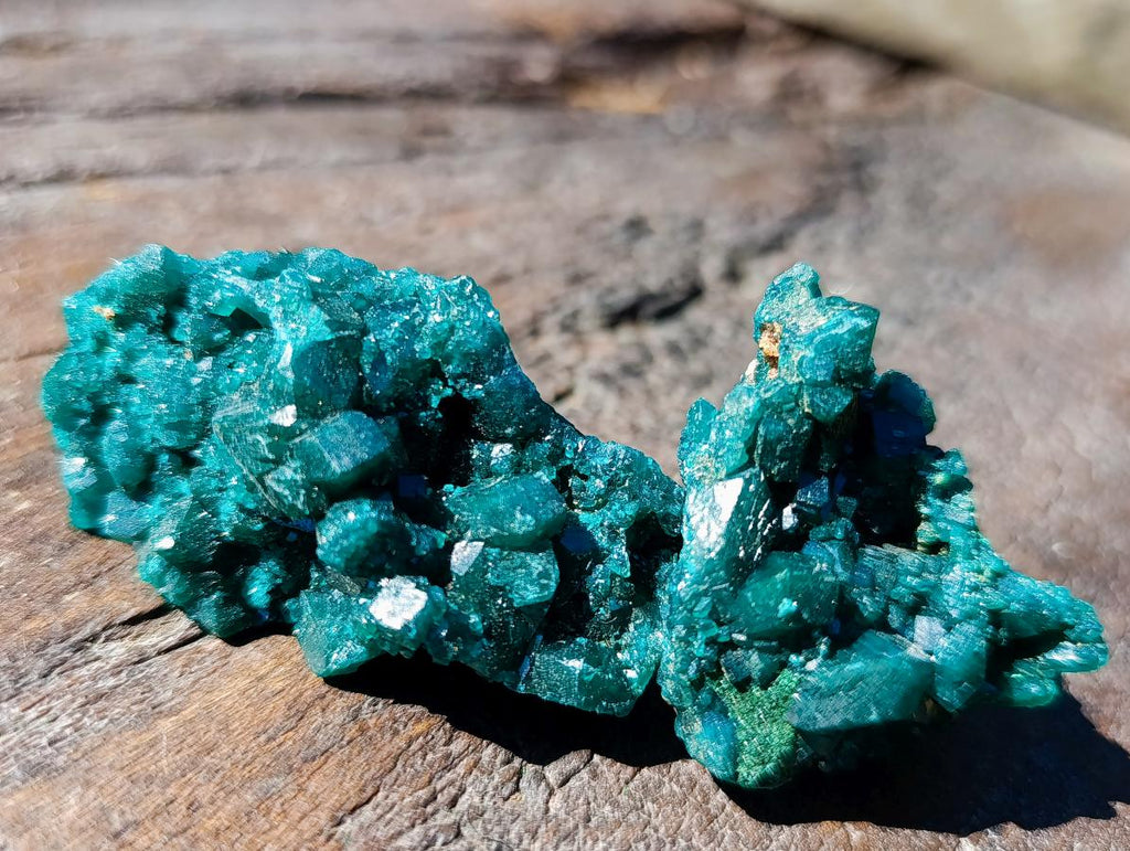Natural Dioptase Specimens on Dolomite Matrix x 6 From Tantara Mine, Congo
