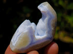 Polished Blue Lace Agate Standing Display Pieces and Free Forms x 15 From Nsanje, Malawi