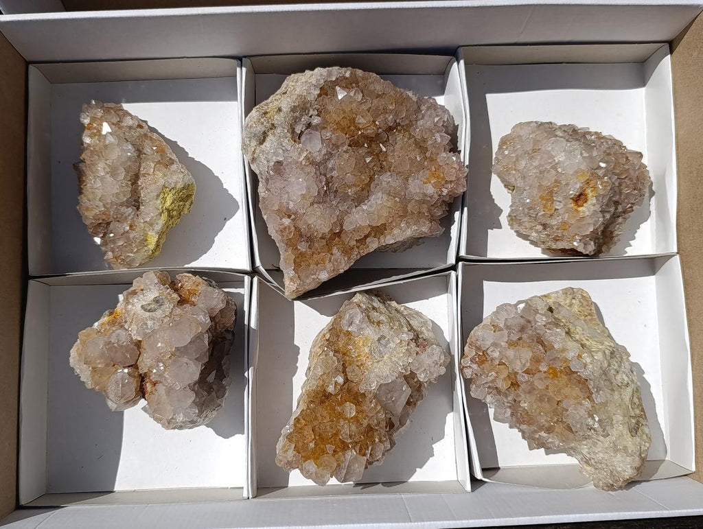 Natural Large Spirit Amethyst Clusters x 6 From Boekenhouthoek, South Africa