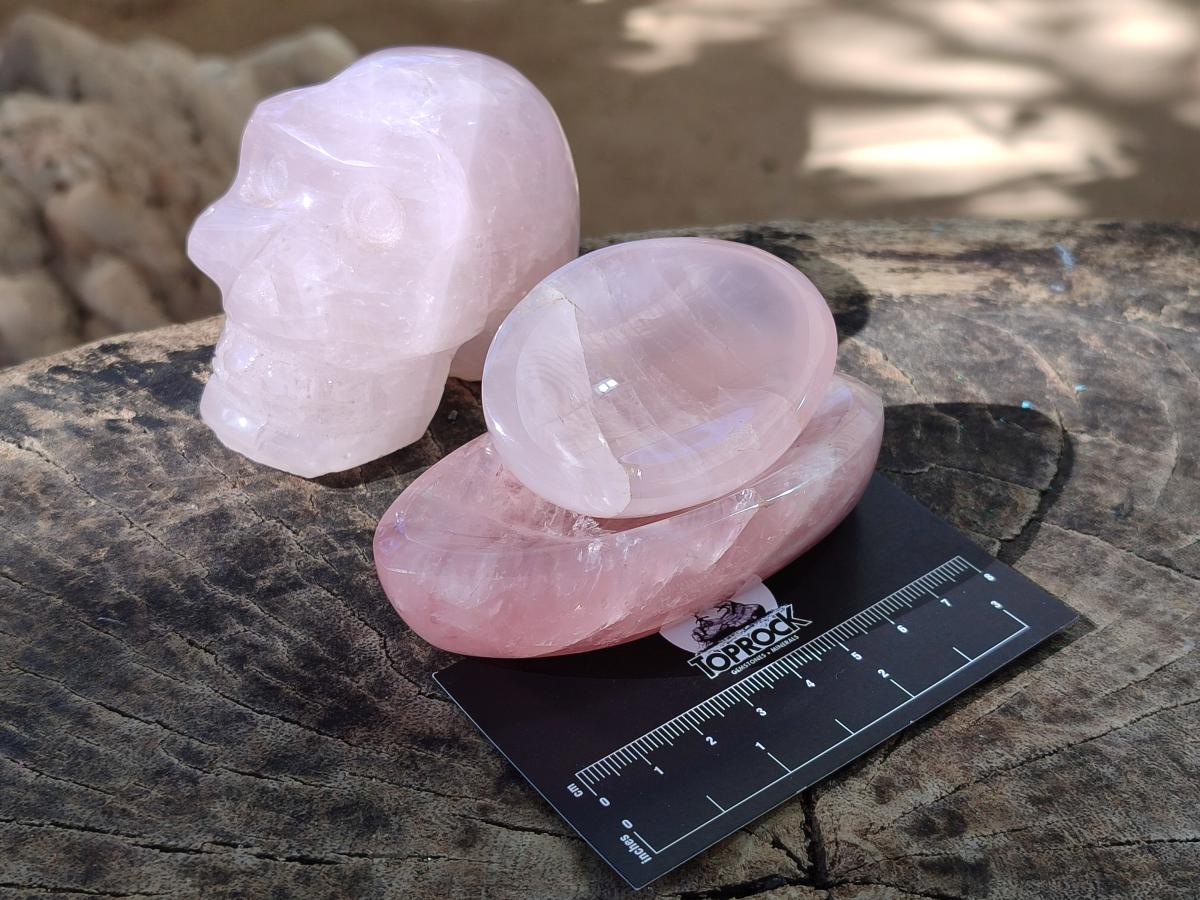 Polished Gemmy Rose Quartz Mixed Tray x 6 From Madagascar