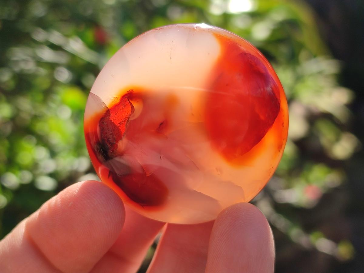 Polished and Natural Carnelian Agate Gemstone Galets x 20 From Madagascar