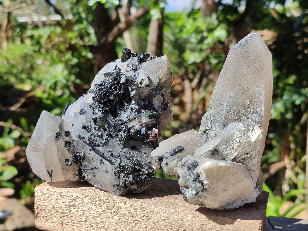 Natural Smokey Quartz Crystals and Clusters with Associated Minerals x 4 From Erongo, Namibia