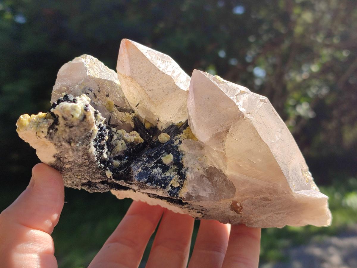 Natural Smokey Quartz Crystals and Clusters with Associated Minerals x 4 From Erongo, Namibia