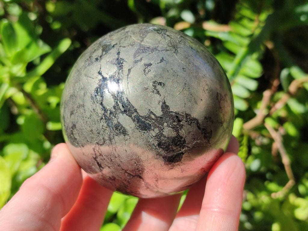 Polished Basalt Pharaoh Stone Spheres x 2 From Iron Duke Mine, Zimbabwe