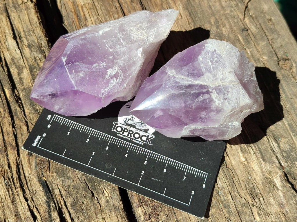 Natural Jacaranda Amethyst Crystals and Clusters x 8 From Zambia