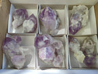 Natural Jacaranda Amethyst Crystals and Clusters x 8 From Zambia