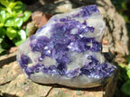 Polished One Side Silver Leaf Lepidolite Slices x 6 From Zimbabwe