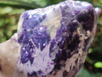 Polished One Side Silver Leaf Lepidolite Slices x 6 From Zimbabwe