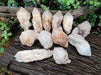Natural Cascading Single Pineapple Quartz Crystals x 12 From Antsirabe, Madagascar