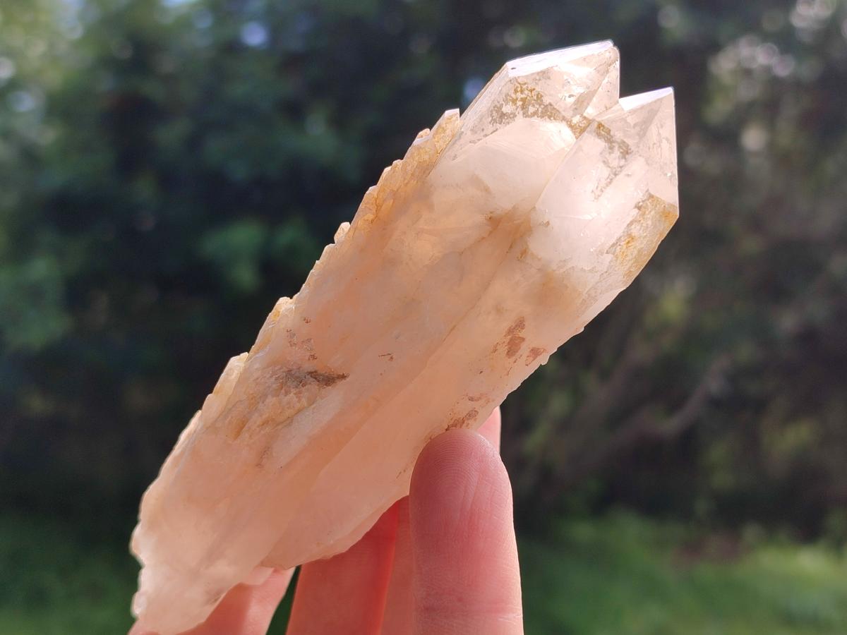 Natural Cascading Single Pineapple Quartz Crystals x 12 From Antsirabe, Madagascar