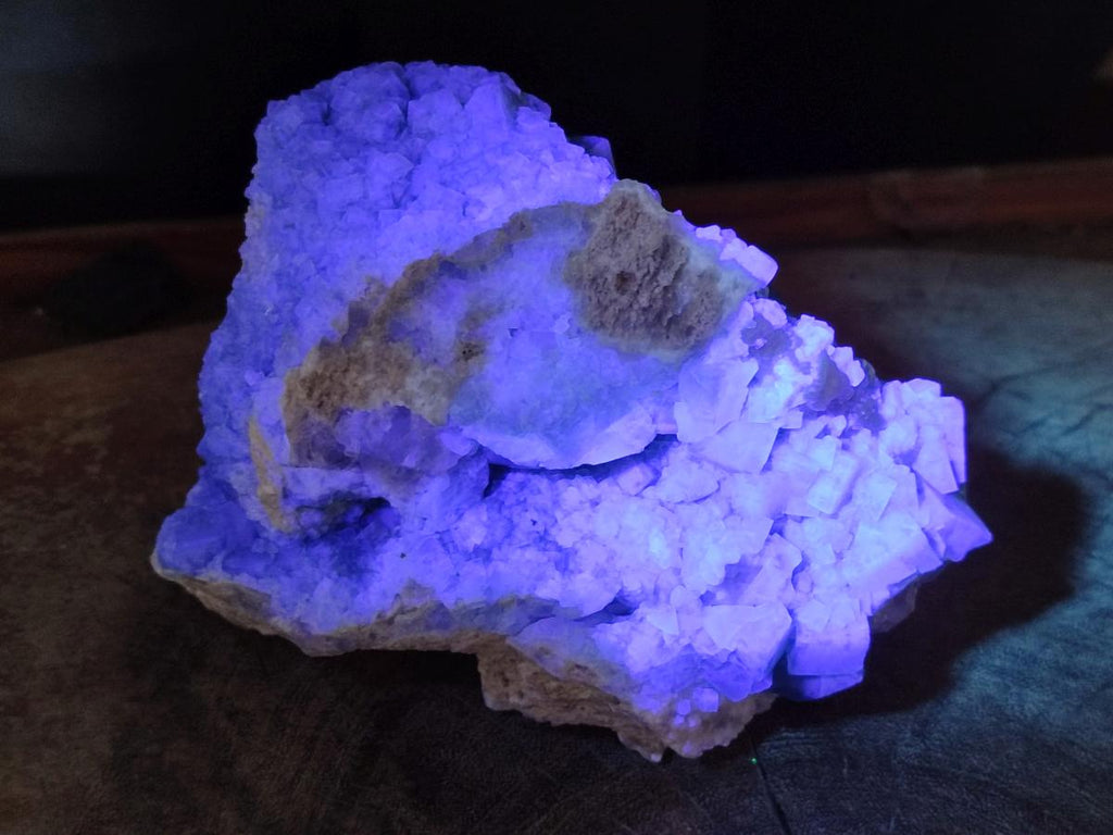 Natural Green Fluorite Cluster Specimens x 2 From Mandrosonoro, Madagascar