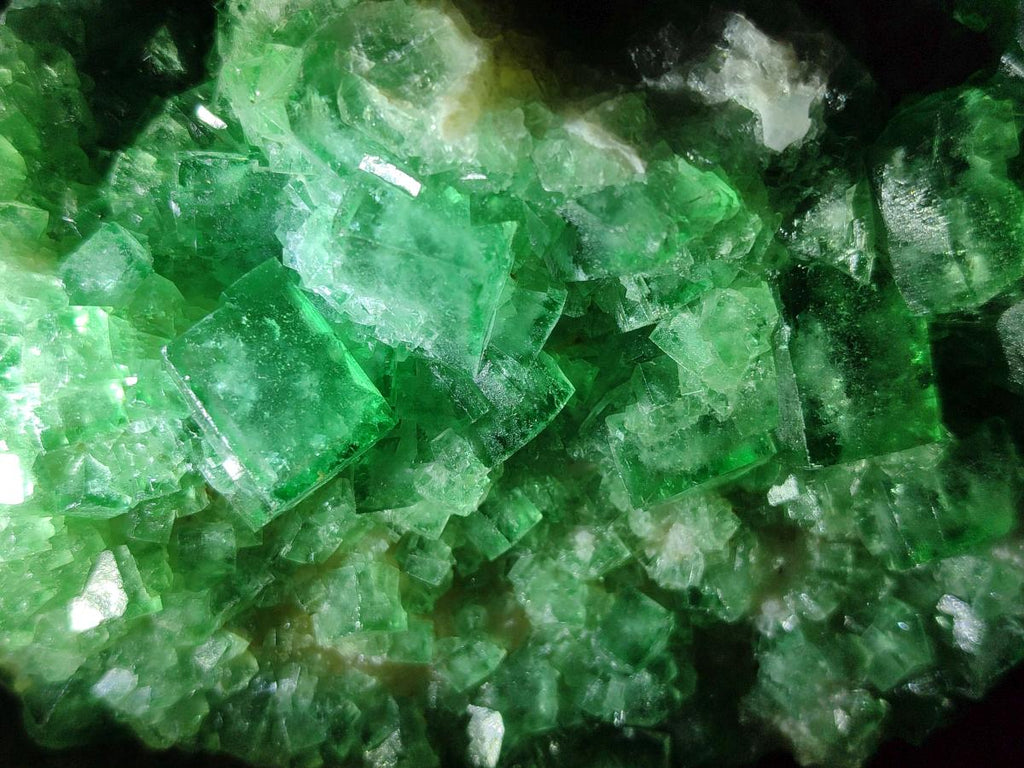 Natural Green Fluorite Cluster Specimens x 2 From Mandrosonoro, Madagascar
