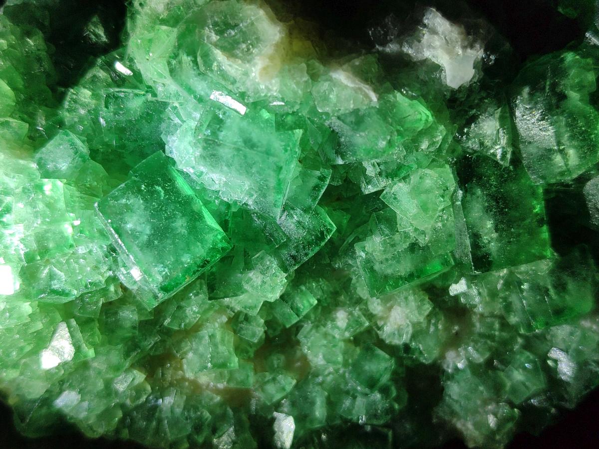 Natural Green Fluorite Cluster Specimens x 2 From Mandrosonoro, Madagascar