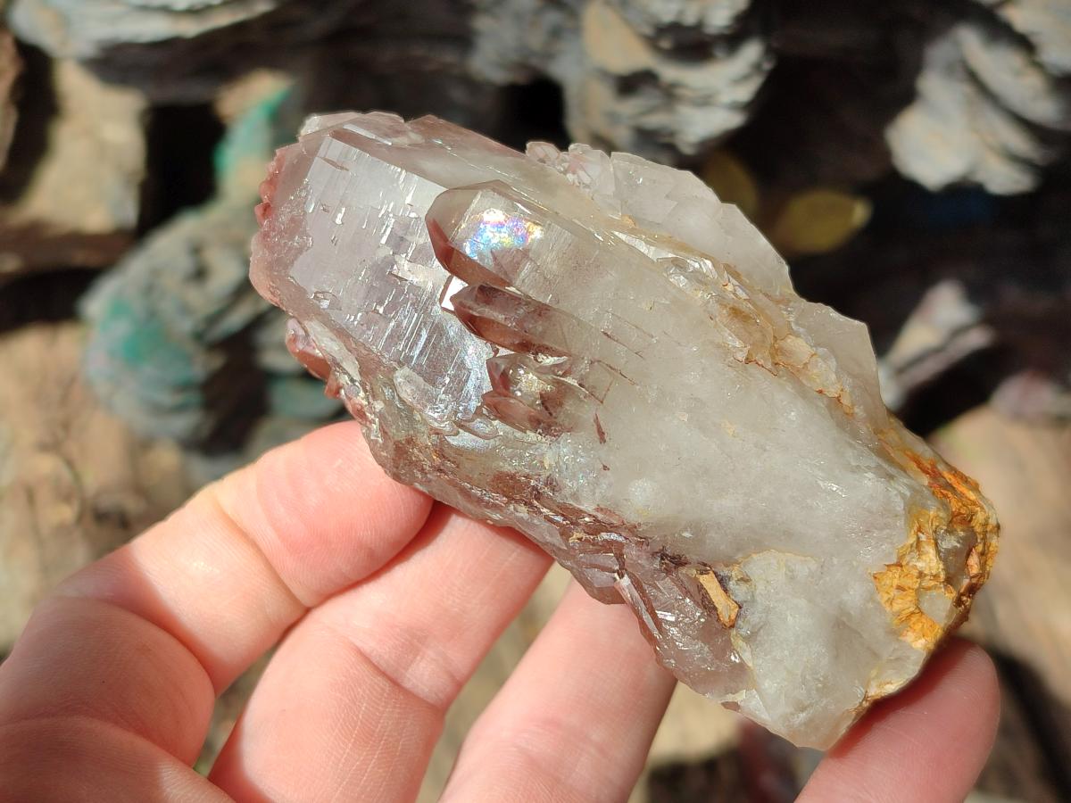 Natural Red Hematoid Quartz Crystals x 12 From Karoi, Zimbabwe