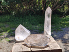 Polished Clear Quartz Crystals x 3 From Madagascar