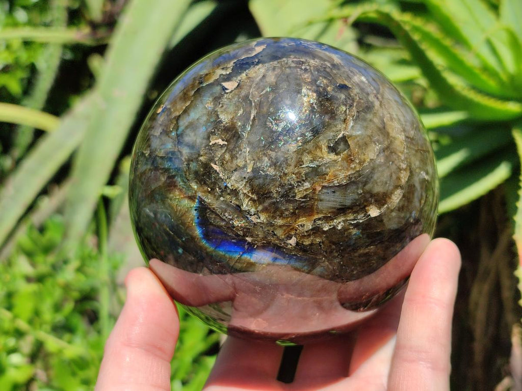 Polished Large Labradorite Sphere x 1 From Madagascar