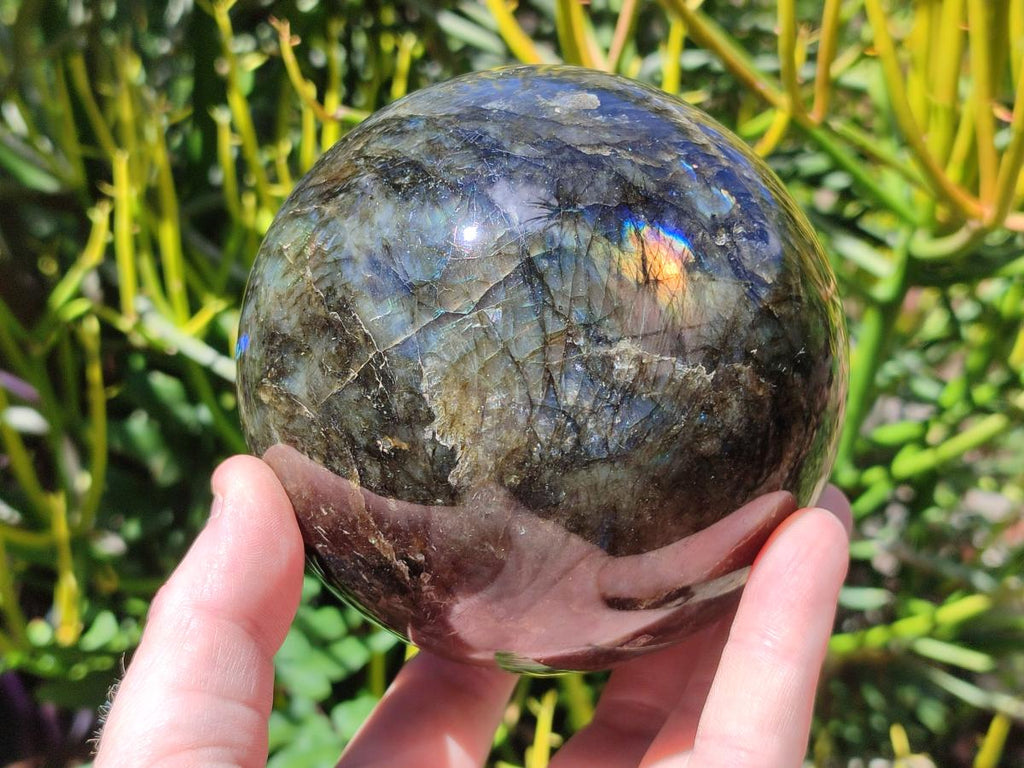 Polished Large Labradorite Sphere x 1 From Madagascar