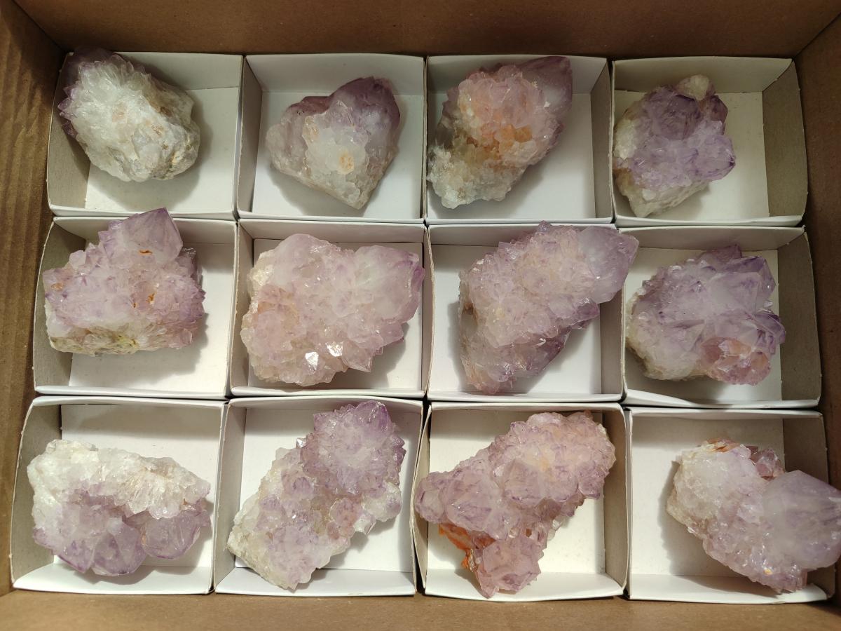Natural Spirit Amethyst Crystals x 12 From Boekenhouthoek, South Africa