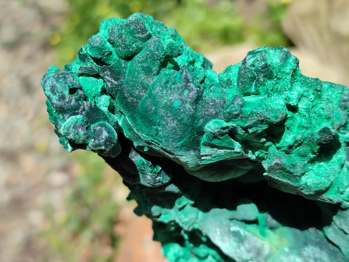 Natural Silky Malachite Specimens x 2 From Kasompe, Congo