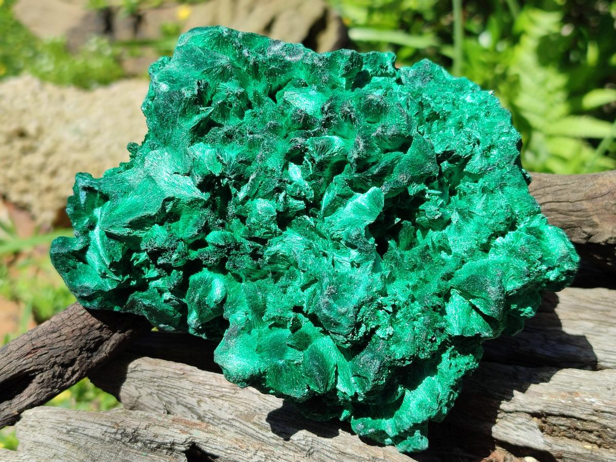 Natural Silky Malachite Specimens x 2 From Kasompe, Congo