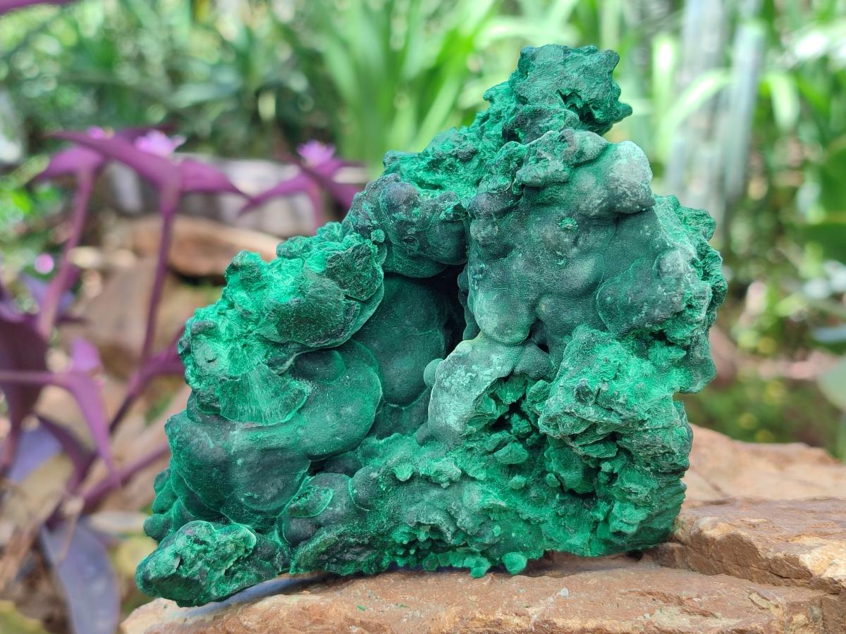 Natural Silky Malachite Specimens x 2 From Kasompe, Congo