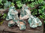 Natural Large Mtorolite Chrysoprase Specimens x 4 From Mutorashanga, Zimbabwe