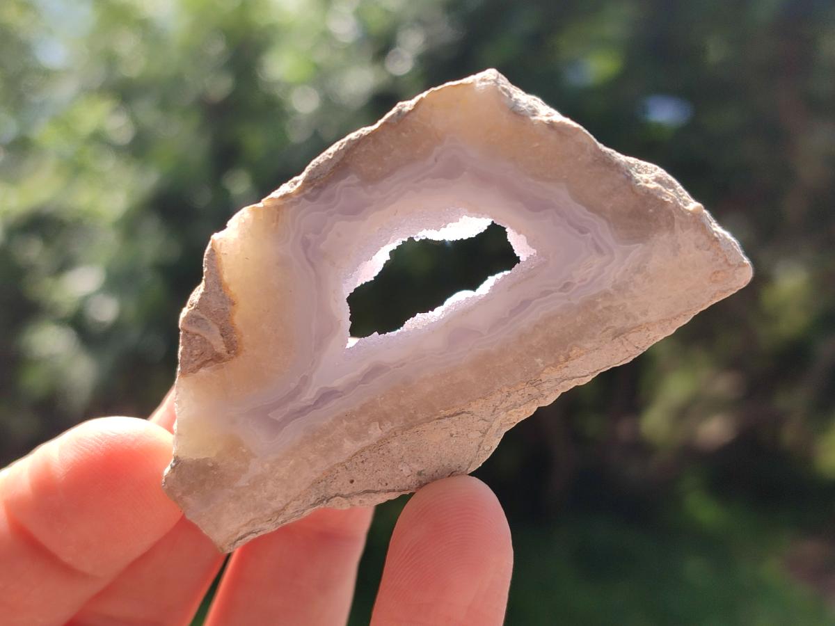 Polished One Side Blue Lace Agate Geodes x 19 From Nsanje, Malawi