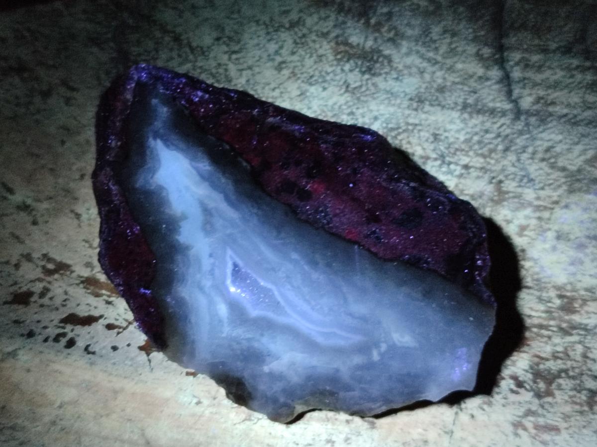 Polished One Side Blue Lace Agate Geodes x 19 From Nsanje, Malawi