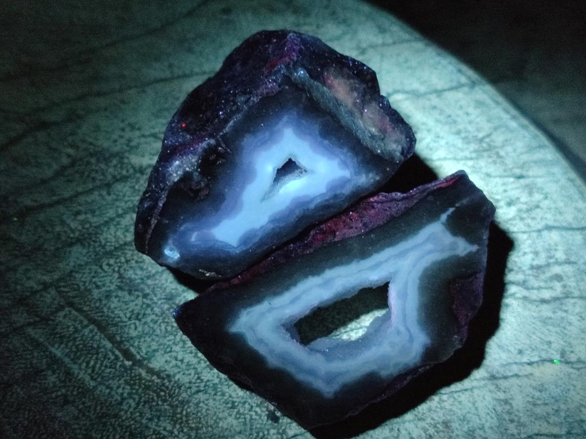 Polished One Side Blue Lace Agate Geodes x 19 From Nsanje, Malawi