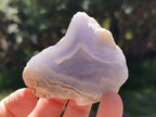 Polished One Side Blue Lace Agate Geodes x 19 From Nsanje, Malawi