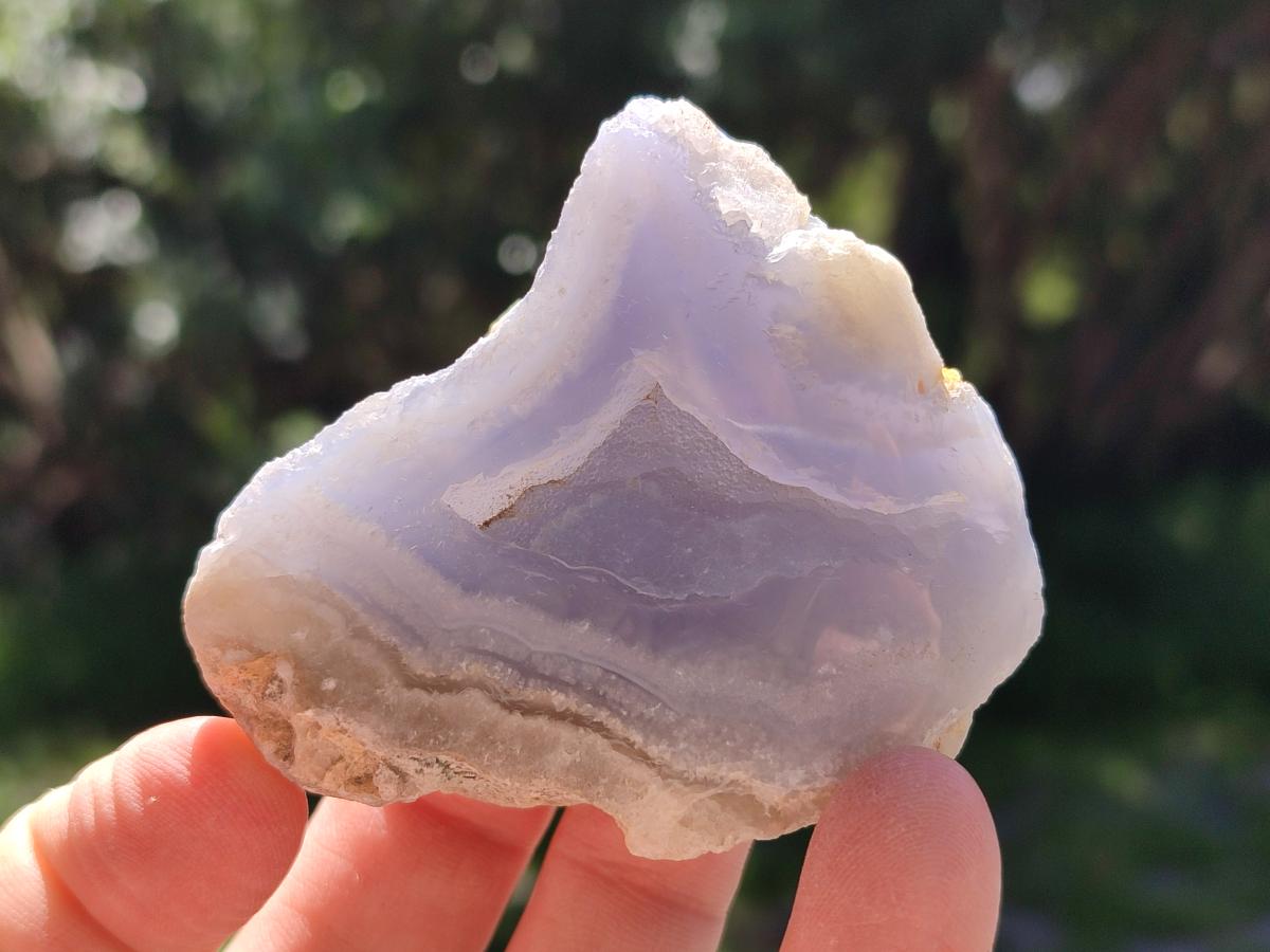 Polished One Side Blue Lace Agate Geodes x 19 From Nsanje, Malawi
