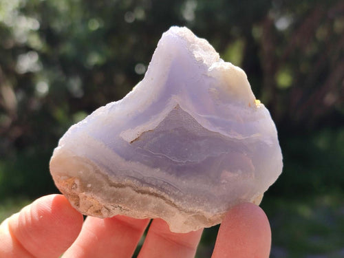 Polished One Side Blue Lace Agate Geodes x 19 From Nsanje, Malawi