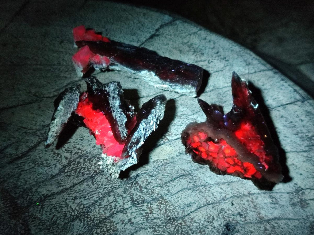 Natural Rhomboherdral and Spearhead Calcite Crystal Specimens x 35 From Albert's Mountain, Lesotho
