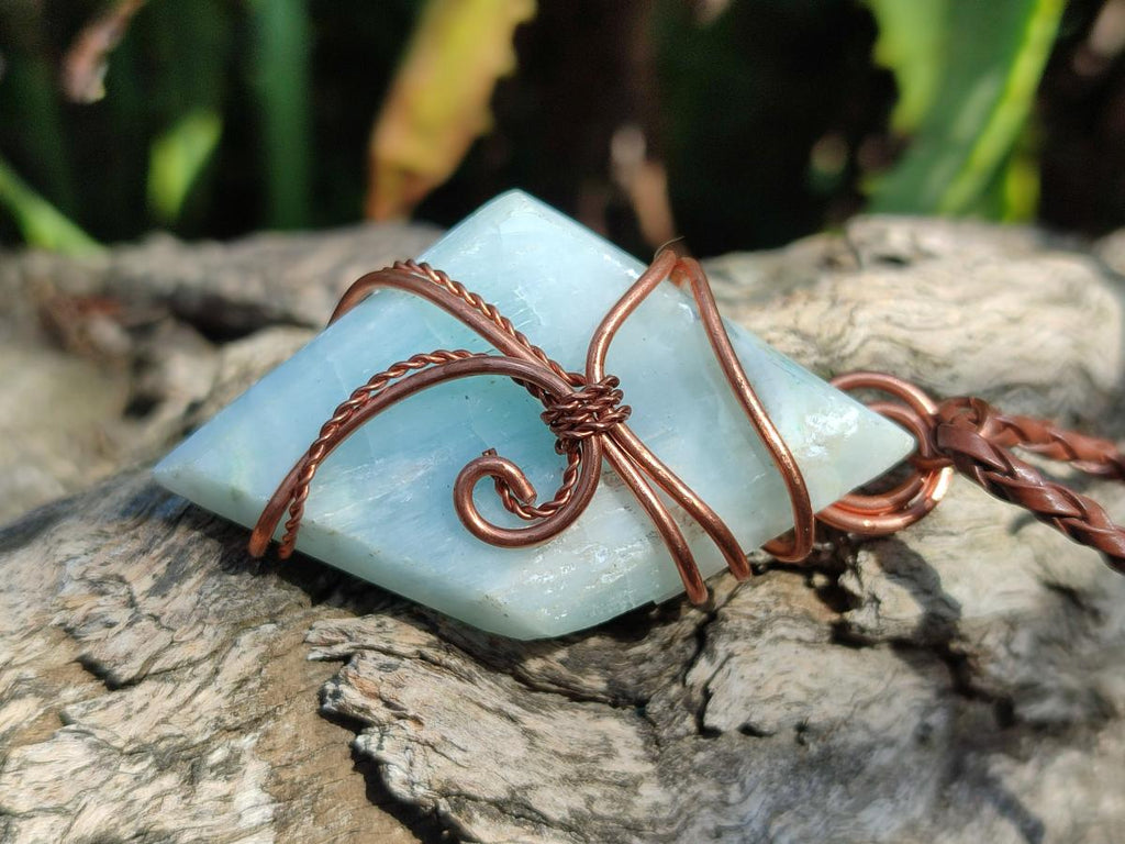 Hand Made Mixed Stone Copper Wire Wrapped Necklaces x 12 From South Africa