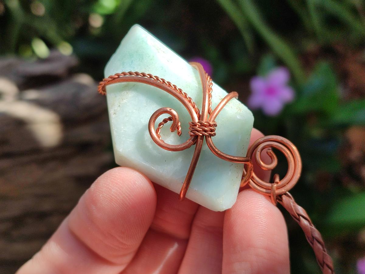 Hand Made Mixed Stone Copper Wire Wrapped Necklaces x 12 From South Africa