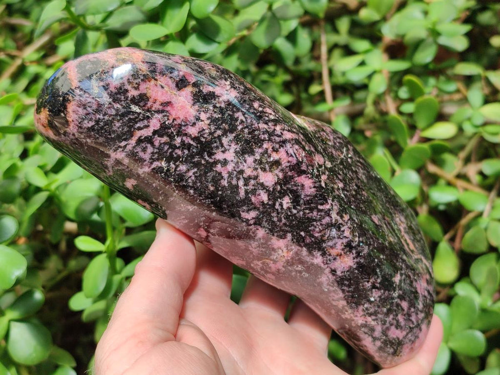 Polished Large Rhodonite Standing Display Piece x 1 From Ambindavato, Madagascar