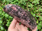 Polished Large Rhodonite Standing Display Piece x 1 From Ambindavato, Madagascar