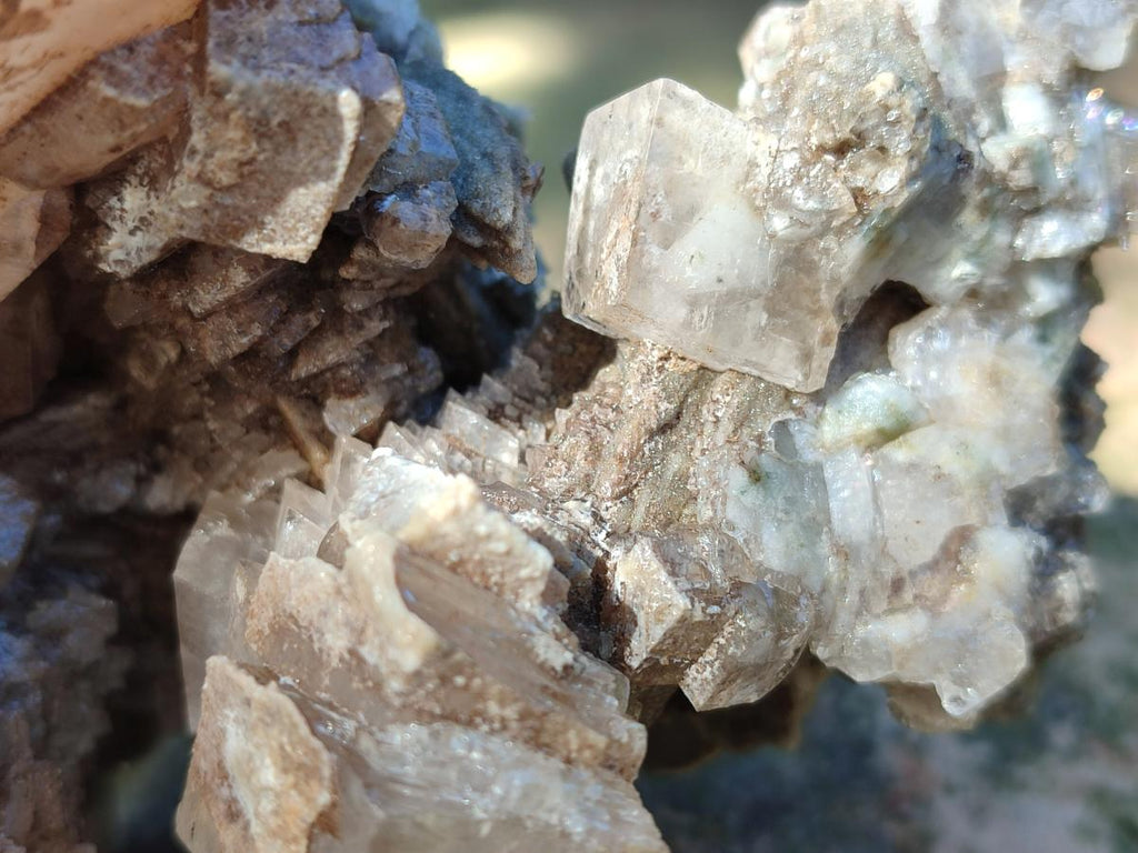 Natural Stacked Rhombohedral Calcite Clusters x 4 From Albert's Mountain, Lesotho