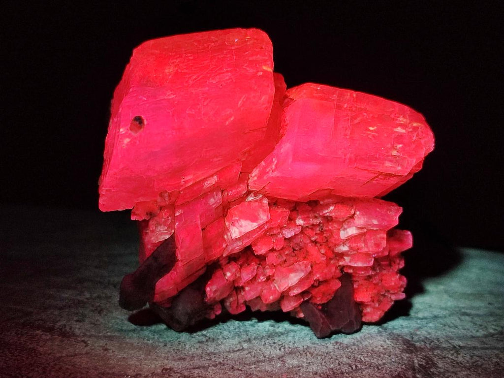 Natural Stacked Rhombohedral Calcite Clusters x 4 From Albert's Mountain, Lesotho